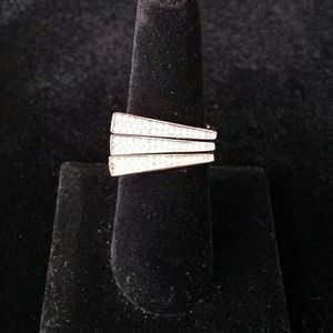 Michael Kors Tri -Tone Triangle Ring