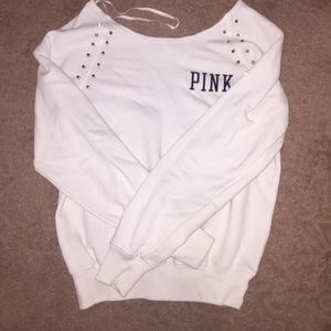VS pink over the shoulder sweatshirt