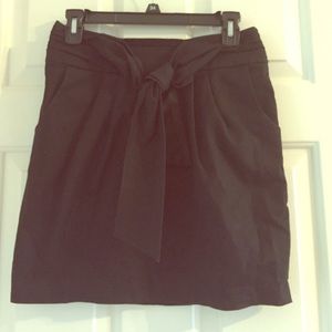 Black Midi Skirt w/ Sash