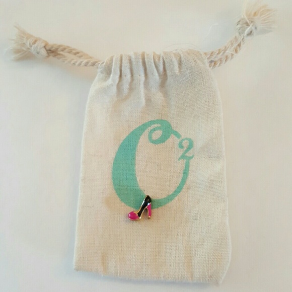 Origami Owl Pink High Heel Charm