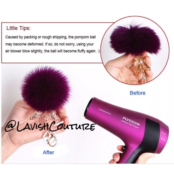 New | Fur PomPom - Picture 3 of 4