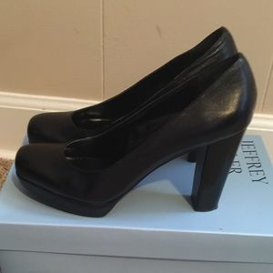3 1/2" Black Patent Leather Pumps