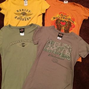 Woman's S/M Harley Davidson Tee's Bundle