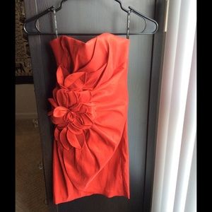 Strapless Flower Cocktail Dress