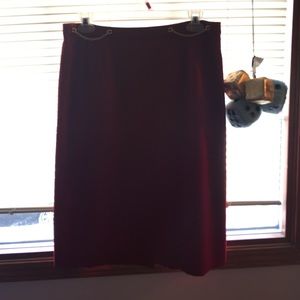 Red pencil skirt