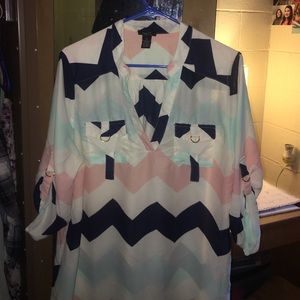 Multicolored polyester shirt