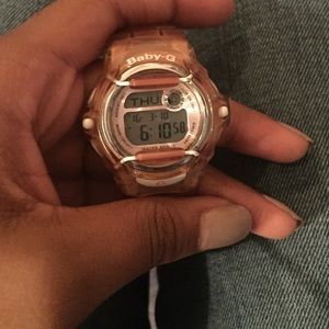 Pink baby g shock watch