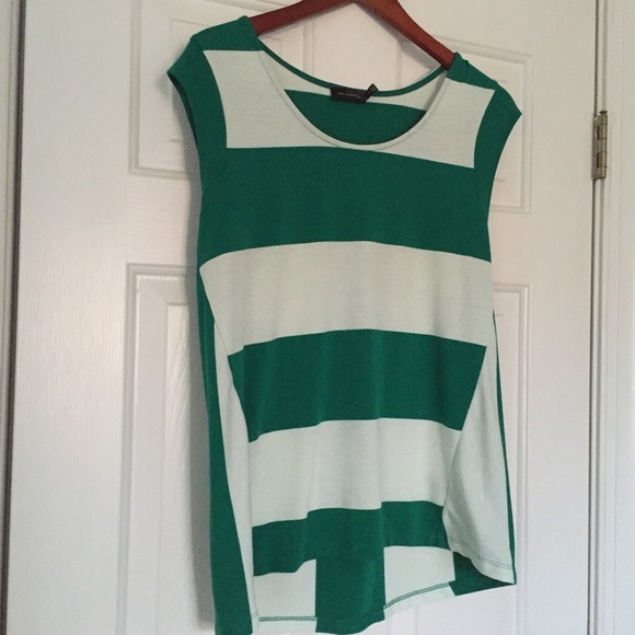 Green and White Striped Shirt