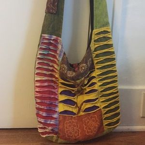 Multi Color Boho Cross Body Bag