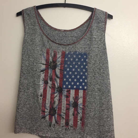 low-cut american flag tank top - Picture 1 of 1
