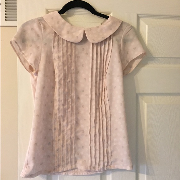 Peter Pan collar cap sleeved blouse