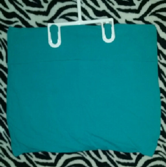 XL teal mini skirt rue 21