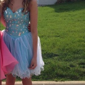 CORSET SHORT PROM DRESS   SIZE 6
