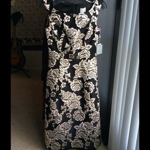 Gold and Black Midlength Dress