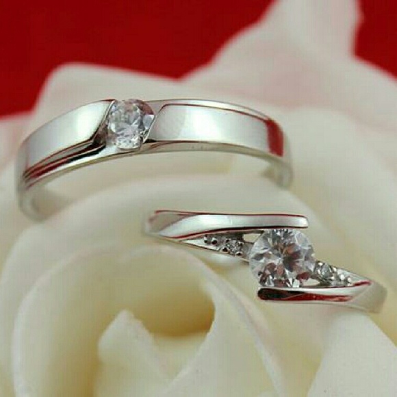 Sterling Silver Wedding Bands Set