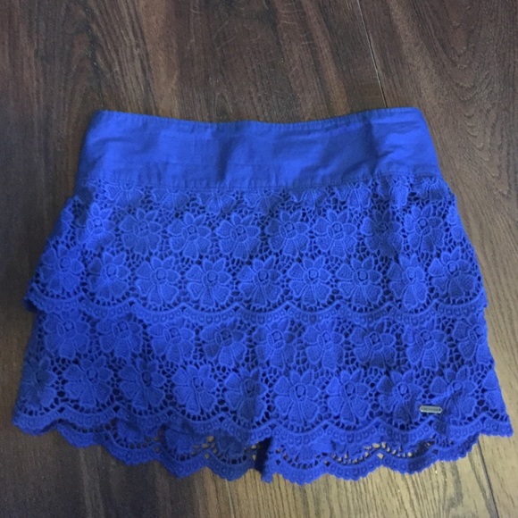 Hollister Blue Lace Skirt