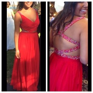 La Femme Prom Dress 2-piece w/pocket