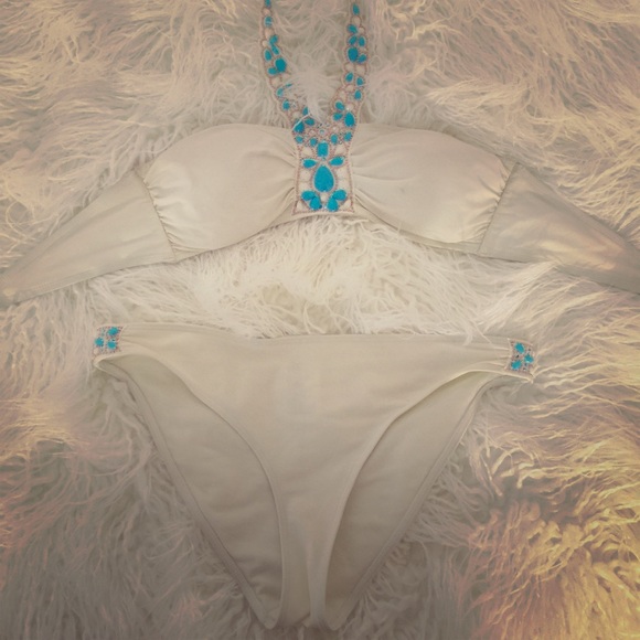 White gem bathing suit
