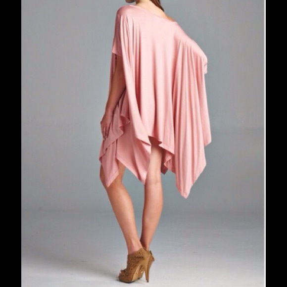 Dusty Pink Asymmetrical Tunic - Picture 3 of 4