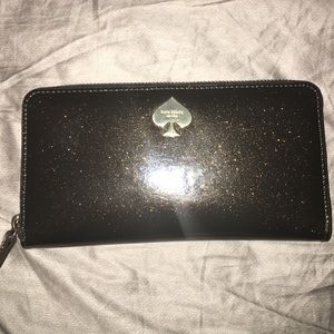 Sparkly black Kate spade wallet