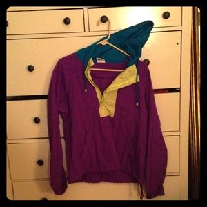 Vintage multicolor block windbreaker