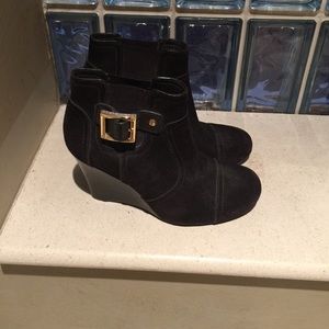 Brown leather Tory Burch booties