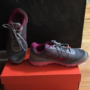 Pink and Grey Nike gym shoes
