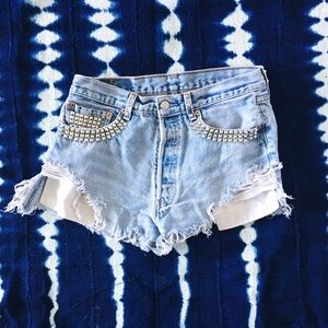 Vintage studded Levi cutoffs