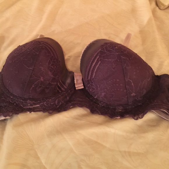 Purple lace bra