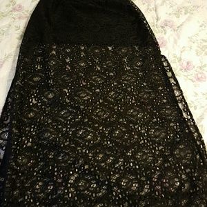 Long lacey  skirt with slits on the sides