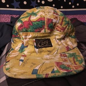 Obey five panel hat