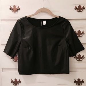 Leather Crop Top