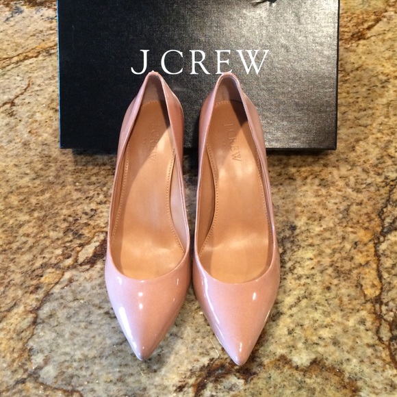 New J.Crew point toe nude heels/pumps
