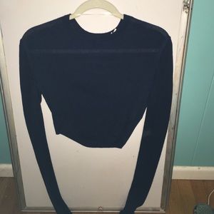 Crop navy blue sweater