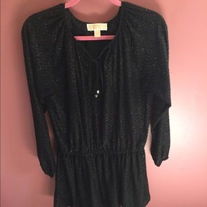 Michael Kors Black Shimmer baby doll dress.