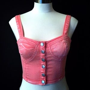 Forever 21 Festival Collection Denim Crop Top