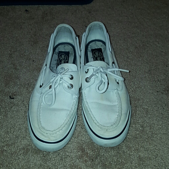 White Sperry shoes