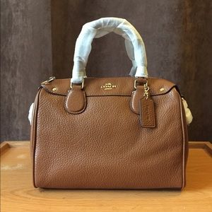 Coach Saddle/Brown Pebbled Leather Satchel
