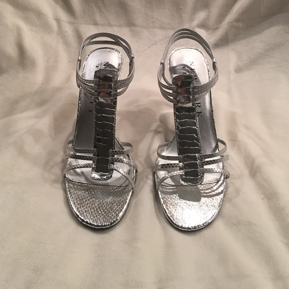 Silver Strappy sandals/ never been worn!