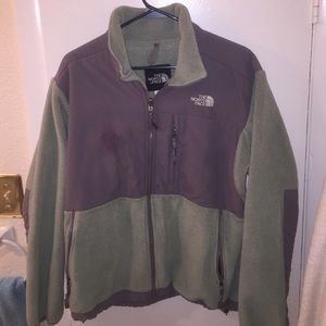 Green and dark gray north face