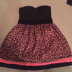 Rue 21- Leopard Print Strapless Dress
