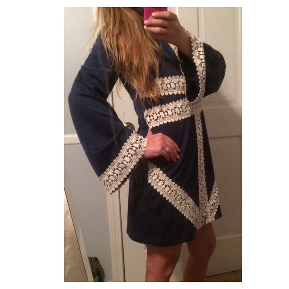 💟SOLD💟Judith March Navy Bell Sleeve Dress💟
