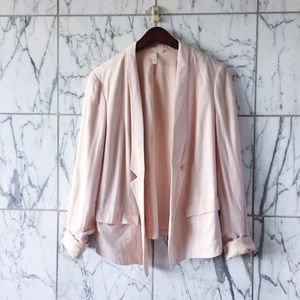 Blush crepe blazer