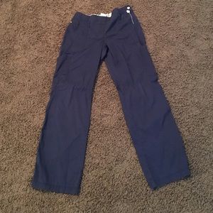 Navy blue koi scrub pants.