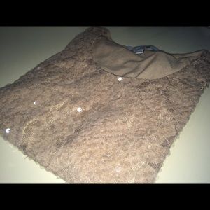 forever 21 nude sequin shirt