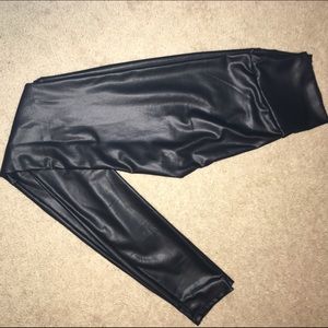 Faux leather leggings