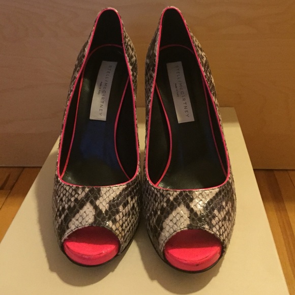 Stella McCartney Python Peep Toe Heel