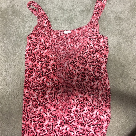 Rose print ruffle shirt