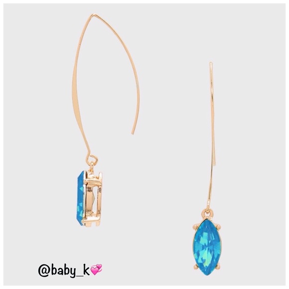 Boutique Jewelry - Blue Marquise Opal Earrings