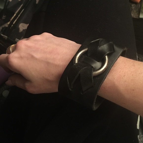 Frye genuine leather black bracelet